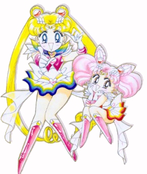 Sailor Moon and Sailor Chibi Moon