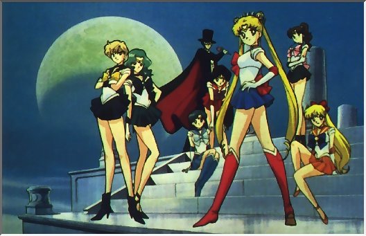 All The Sailor Senshi Upon A Rooftop